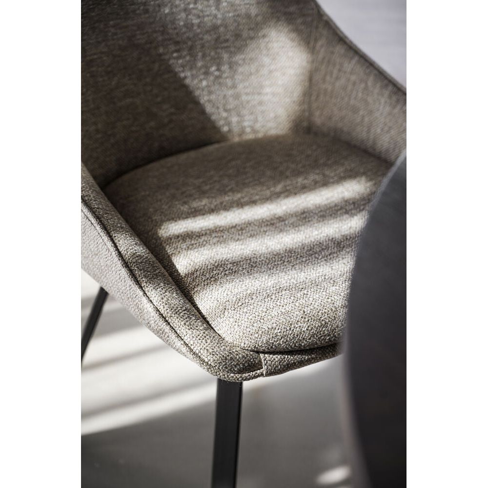 ALISON Essstuhl Dunkelbeige/schwarz 51x60x87cm - ZEN ZONE Furniture