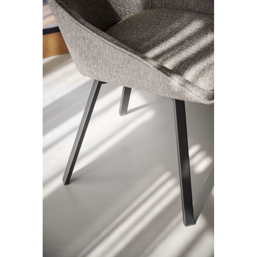 ALISON Essstuhl Dunkelbeige/schwarz 51x60x87cm - ZEN ZONE Furniture
