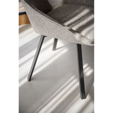 ALISON Essstuhl Dunkelbeige/schwarz 51x60x87cm - ZEN ZONE Furniture