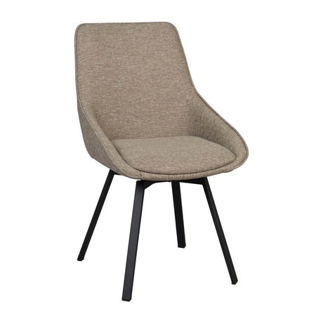 ALISON Essstuhl Dunkelbeige/schwarz 51x60x87cm - ZEN ZONE Furniture