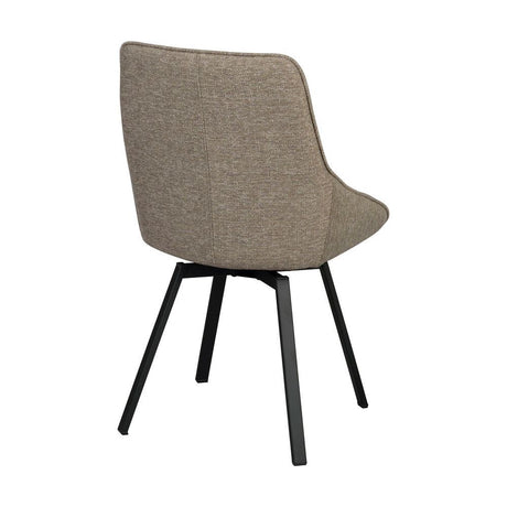 ALISON Essstuhl Dunkelbeige/schwarz 51x60x87cm - ZEN ZONE Furniture