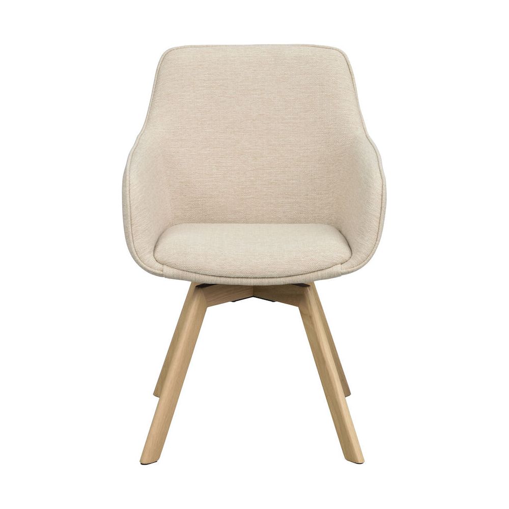 ALISON Esszimmerstuhl Hellbeige/Eiche 58x60x88cm - ZEN ZONE