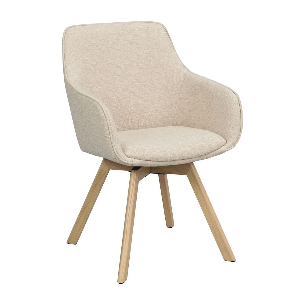 ALISON Esszimmerstuhl Hellbeige/Eiche 58x60x88cm - ZEN ZONE