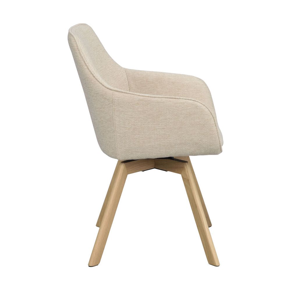ALISON Esszimmerstuhl Hellbeige/Eiche 58x60x88cm - ZEN ZONE
