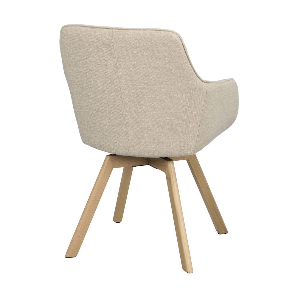 ALISON Esszimmerstuhl Hellbeige/Eiche 58x60x88cm - ZEN ZONE