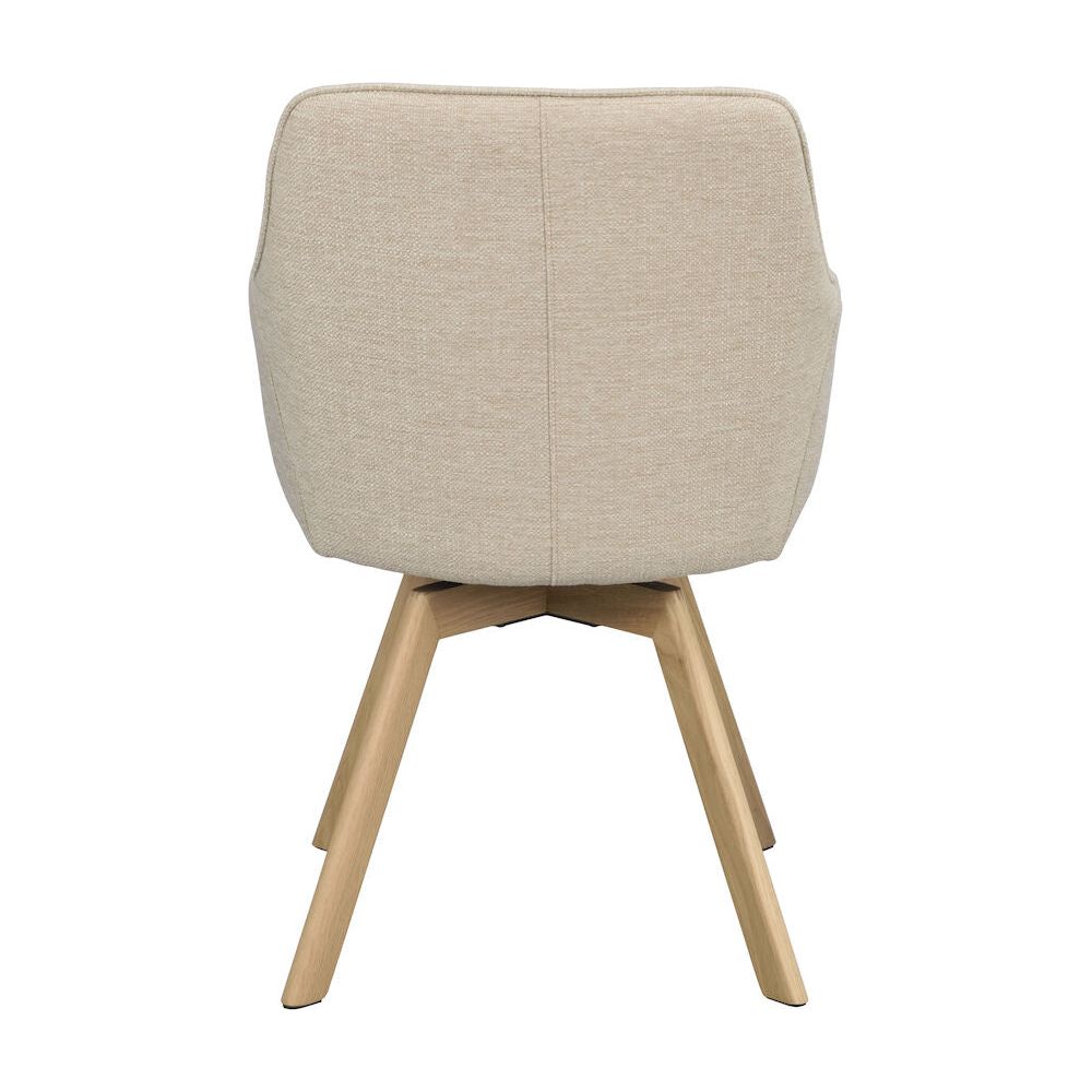 ALISON Esszimmerstuhl Hellbeige/Eiche 58x60x88cm - ZEN ZONE
