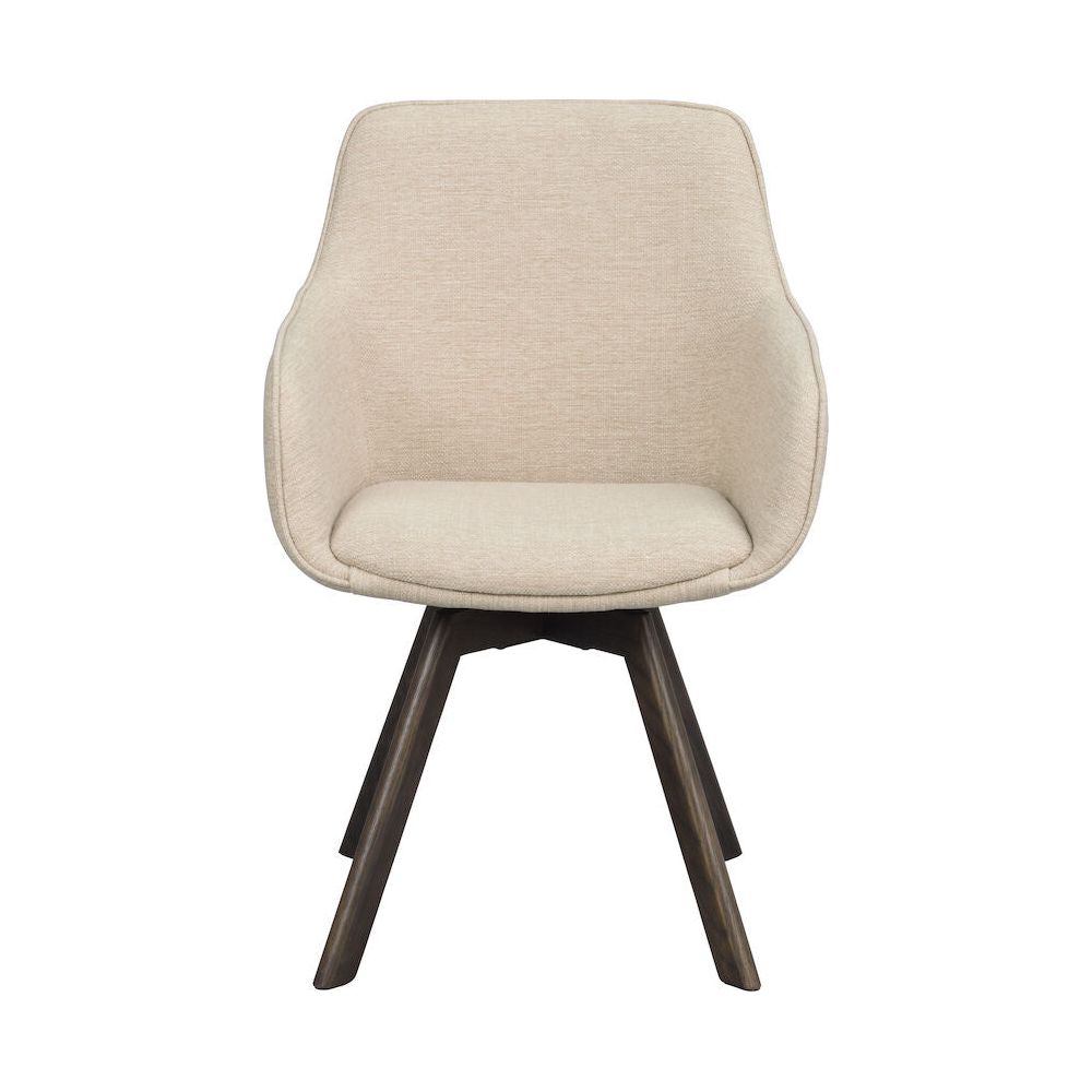 ALISON Esszimmerstuhl Hellbeige/Braun 58x60x88cm - ZEN ZONE