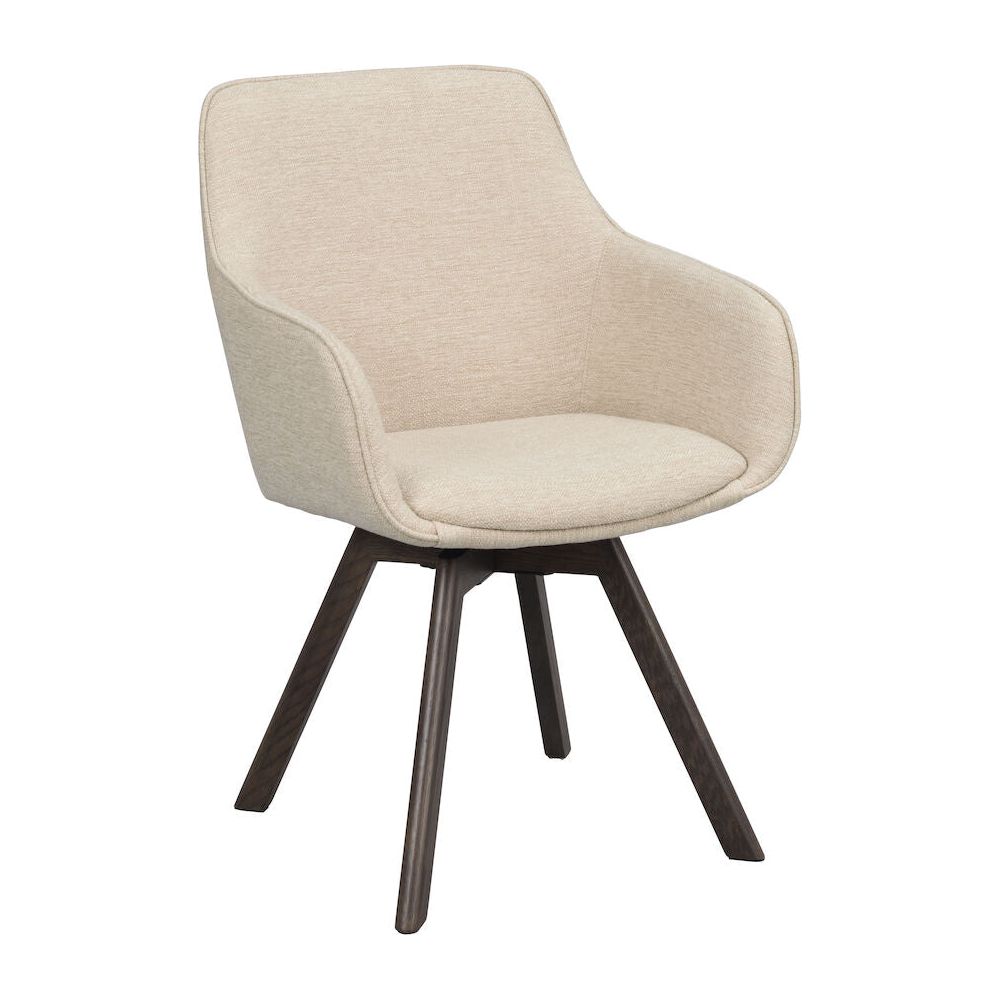 ALISON Esszimmerstuhl Hellbeige/Braun 58x60x88cm - ZEN ZONE