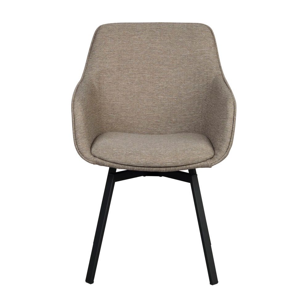 ALISON Essstuhl Dunkelbeige/schwarz 58x59x89cm - ZEN ZONE Furniture