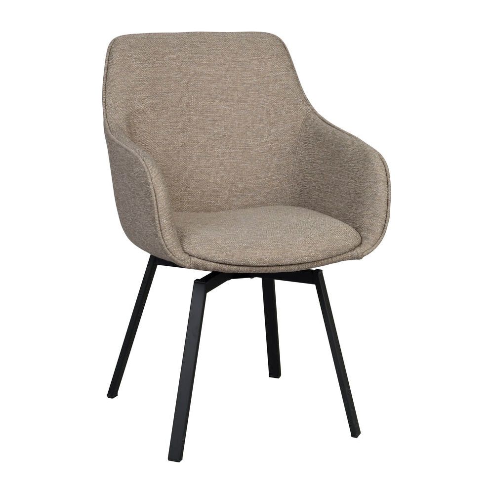 ALISON Essstuhl Dunkelbeige/schwarz 58x59x89cm - ZEN ZONE Furniture