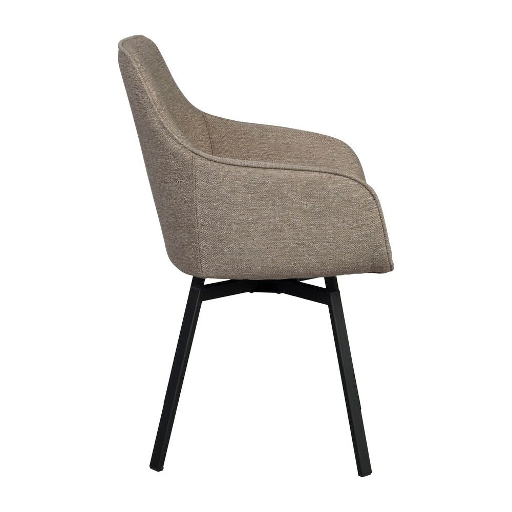 ALISON Essstuhl Dunkelbeige/schwarz 58x59x89cm - ZEN ZONE Furniture