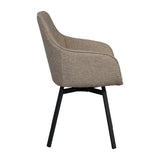 ALISON Essstuhl Dunkelbeige/schwarz 58x59x89cm - ZEN ZONE Furniture