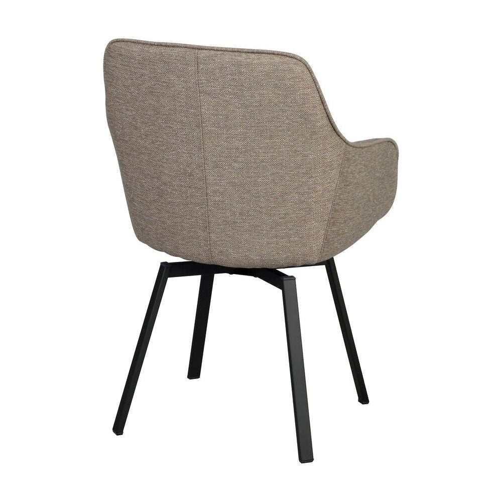 ALISON Essstuhl Dunkelbeige/schwarz 58x59x89cm - ZEN ZONE Furniture