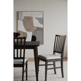 FILIPPA Essstuhl aus massiver Eiche und Stoff, in Dunkelbraun/Beige, 44x51x92 cm - ZEN ZONE Furniture