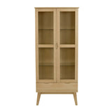 FILIPPA Vitrinenschrank aus Eiche, 40x82x185 cm