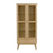 FILIPPA Vitrinenschrank aus Eiche, 40x82x185 cm - ZEN ZONE Furniture