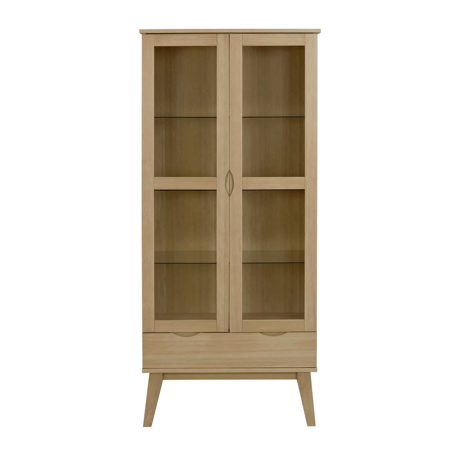 FILIPPA Vitrinenschrank aus Eiche, 40x82x185 cm - ZEN ZONE Furniture