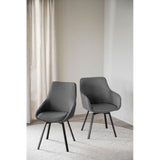 ALISON Essstuhl Grau/Schwarz 58x59x89cm - ZEN ZONE Furniture