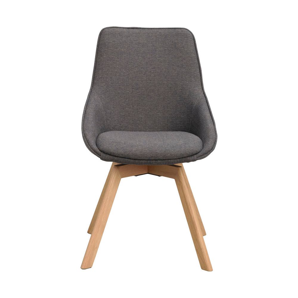 ALISON Essstuhl Grau/Eiche 51x60x88cm - ZEN ZONE Furniture