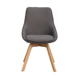 ALISON Essstuhl Grau/Eiche 51x60x88cm - ZEN ZONE Furniture