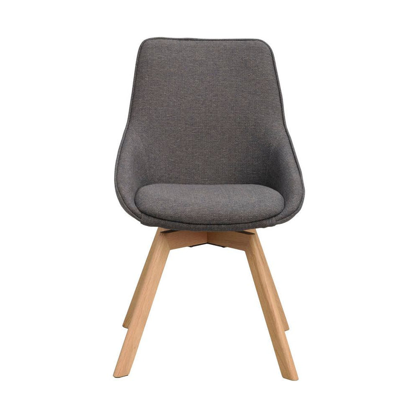 ALISON Essstuhl Grau/Eiche 51x60x88cm - ZEN ZONE Furniture