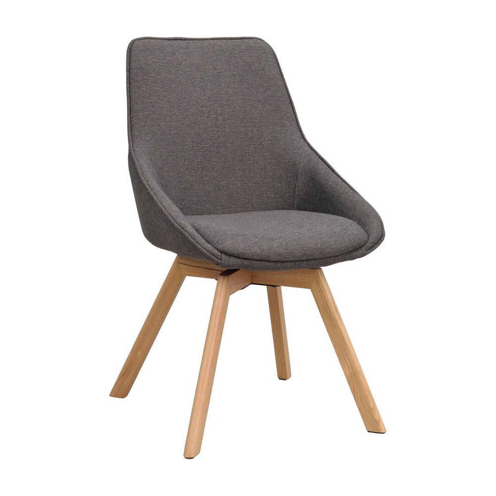 ALISON Essstuhl Grau/Eiche 51x60x88cm - ZEN ZONE Furniture
