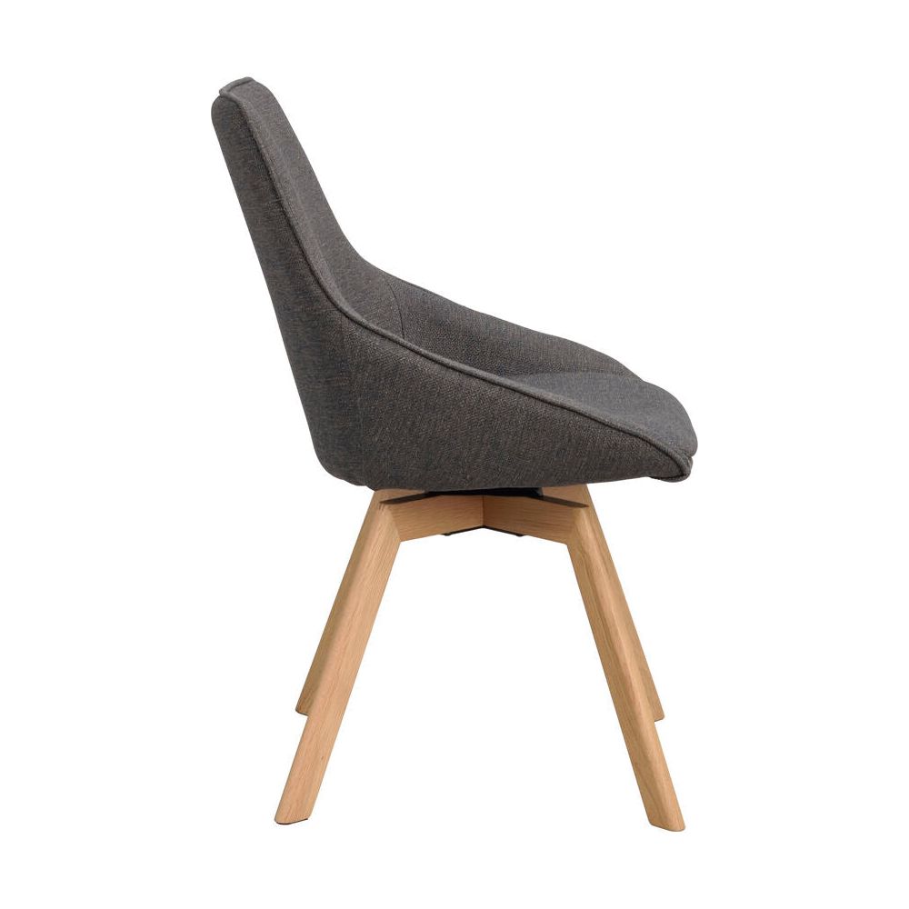 ALISON Essstuhl Grau/Eiche 51x60x88cm - ZEN ZONE Furniture
