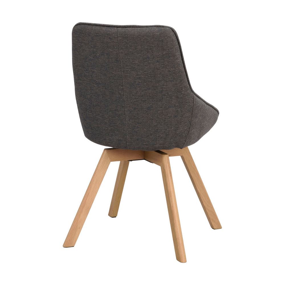 ALISON Essstuhl Grau/Eiche 51x60x88cm - ZEN ZONE Furniture