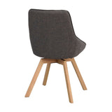 ALISON Essstuhl Grau/Eiche 51x60x88cm - ZEN ZONE Furniture