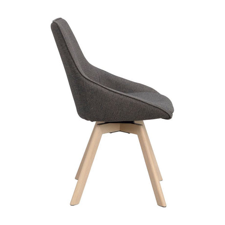 ALISON Essstuhl Grau/weiß pigmentiert 51x60x88cm - ZEN ZONE Furniture