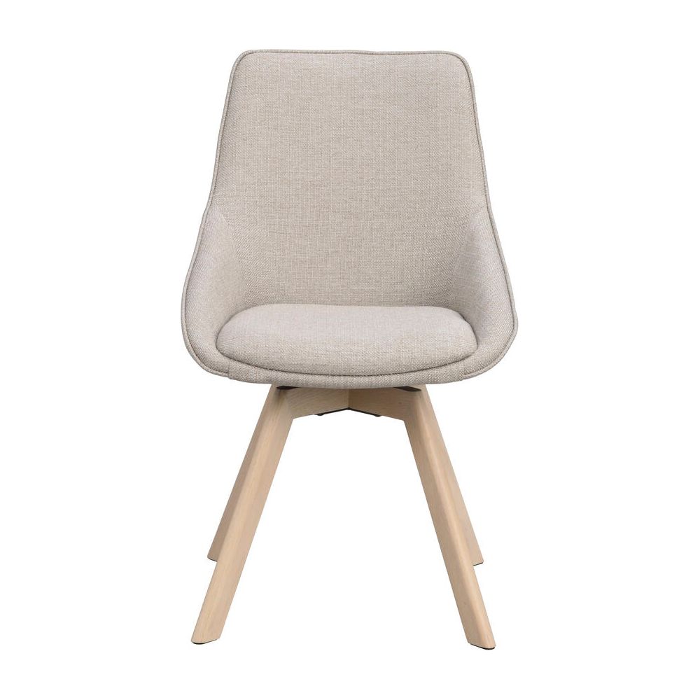 ALISON Essstuhl Beige/Weiß pigmentiert 51x60x88cm - ZEN ZONE Furniture