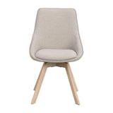 ALISON Essstuhl Beige/Weiß pigmentiert 51x60x88cm - ZEN ZONE Furniture