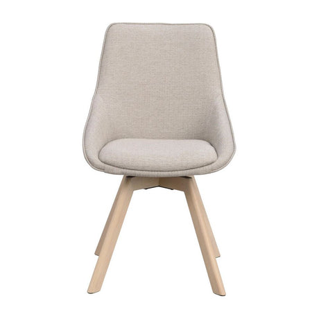ALISON Essstuhl Beige/Weiß pigmentiert 51x60x88cm - ZEN ZONE Furniture
