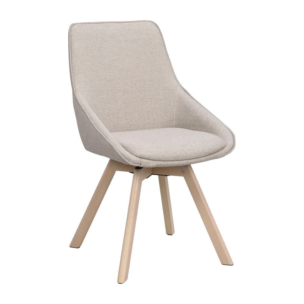 ALISON Essstuhl Beige/Weiß pigmentiert 51x60x88cm - ZEN ZONE Furniture