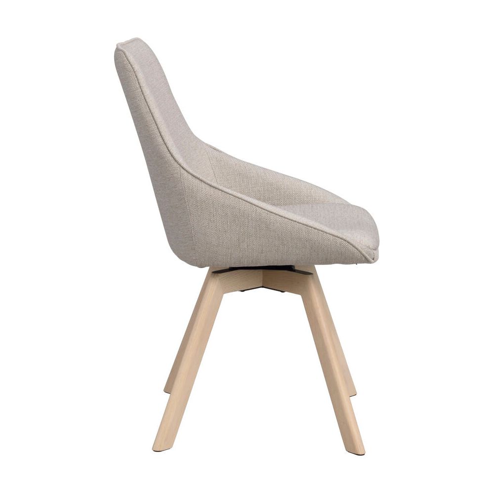 ALISON Essstuhl Beige/Weiß pigmentiert 51x60x88cm - ZEN ZONE Furniture