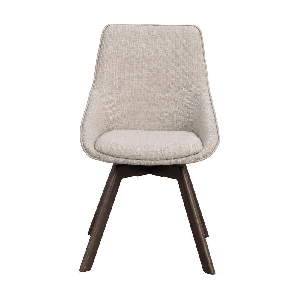 ALISON Essstuhl Beige/braun Stoff 51x60x88cm - ZEN ZONE Furniture