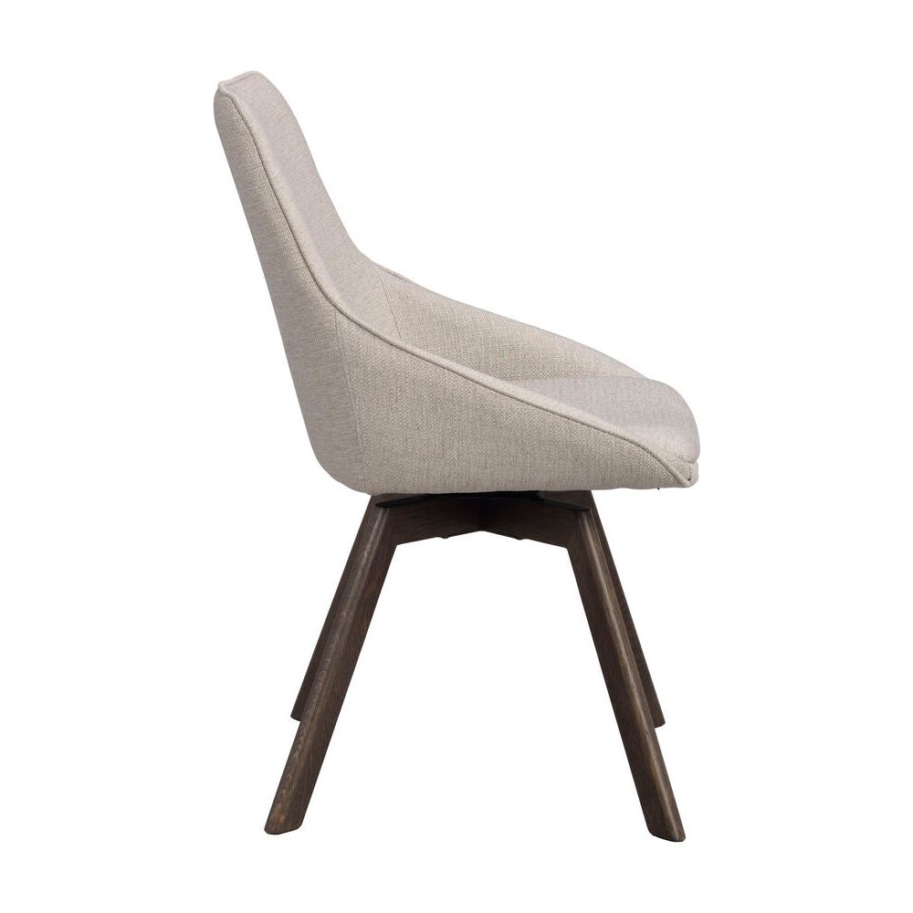 ALISON Essstuhl Beige/braun Stoff 51x60x88cm - ZEN ZONE Furniture