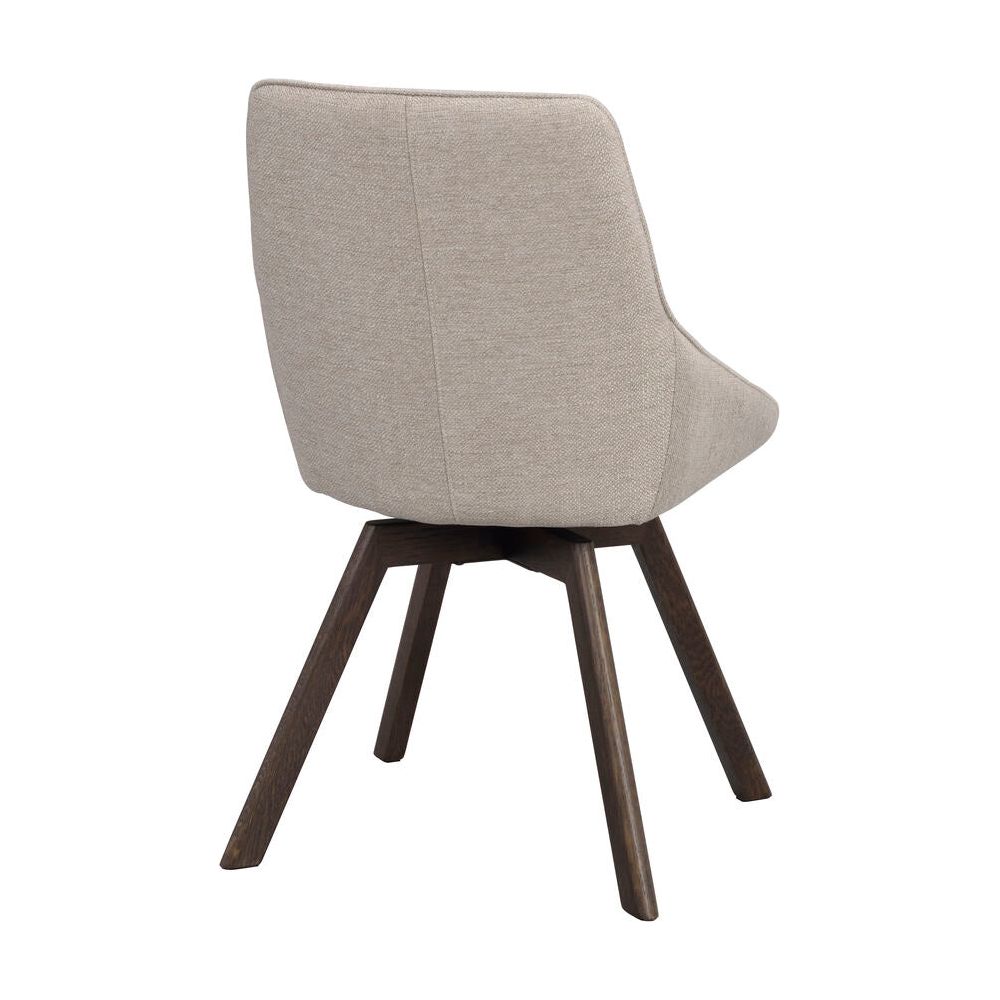 ALISON Essstuhl Beige/braun Stoff 51x60x88cm - ZEN ZONE Furniture