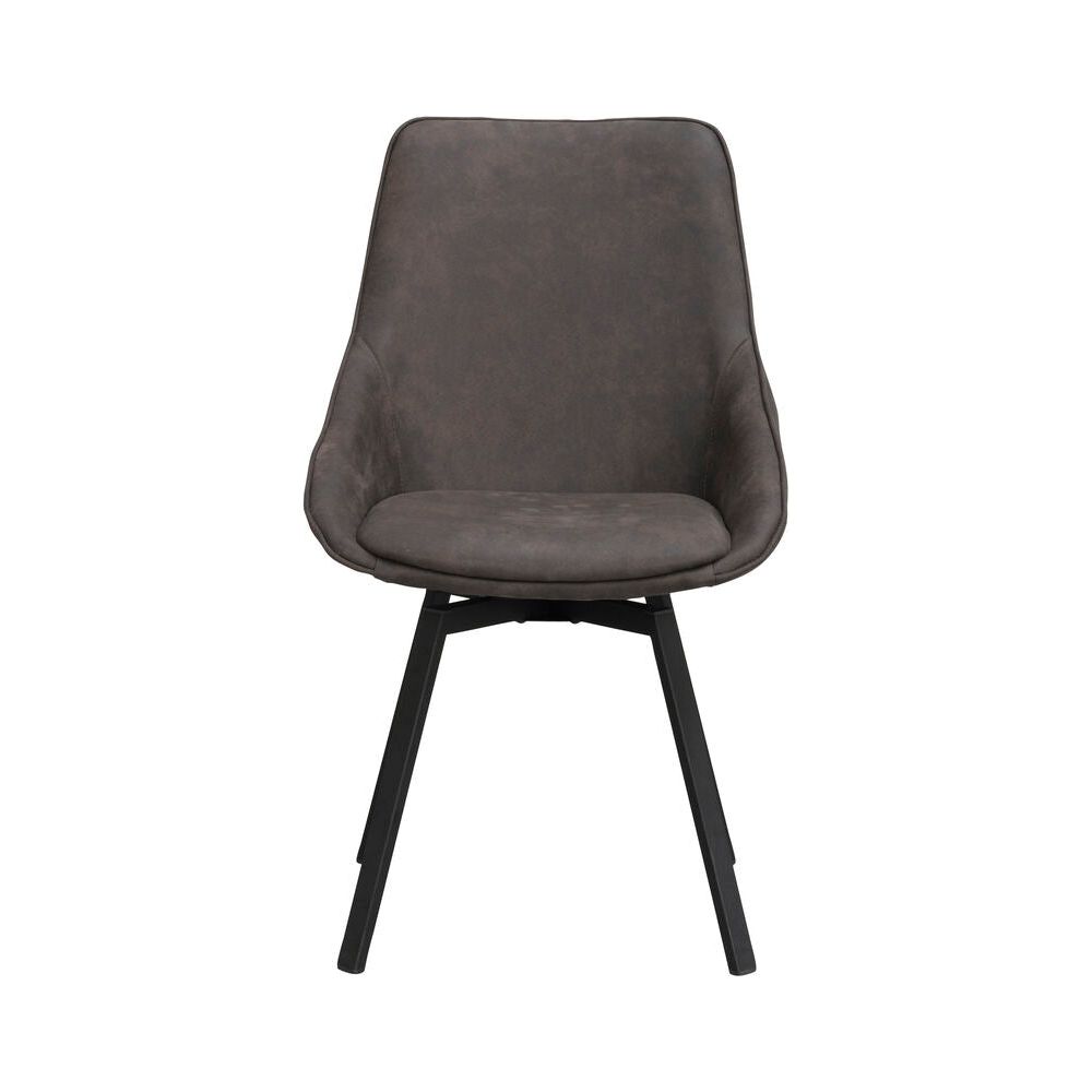 ALISON Essstuhl Dunkelgrau/Schwarz 51x60x87cm - ZEN ZONE Furniture