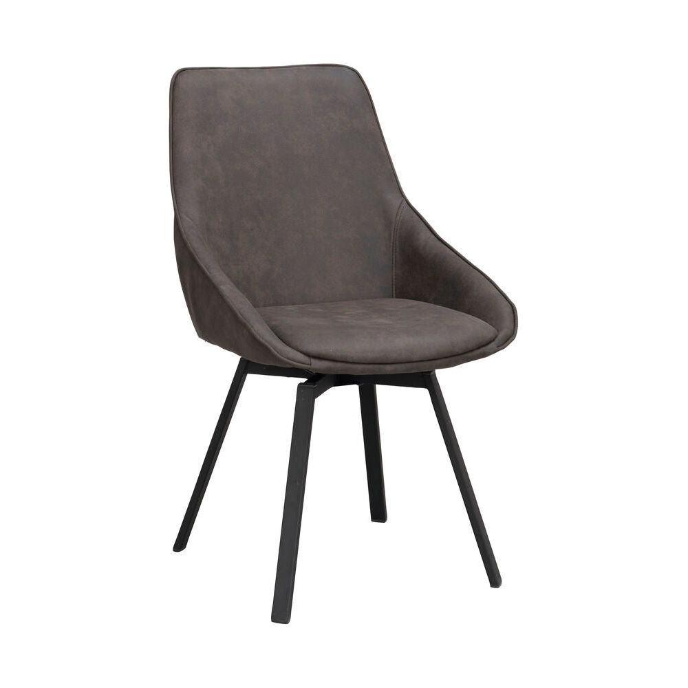 ALISON Essstuhl Dunkelgrau/Schwarz 51x60x87cm - ZEN ZONE Furniture
