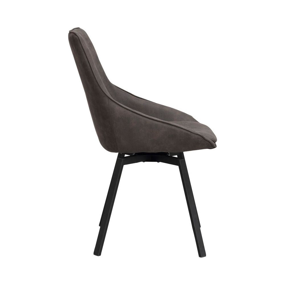 ALISON Essstuhl Dunkelgrau/Schwarz 51x60x87cm - ZEN ZONE Furniture