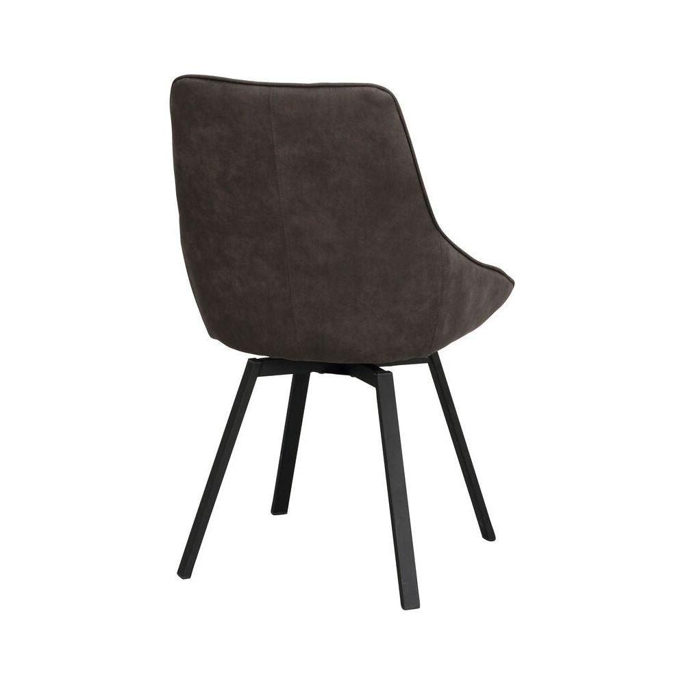ALISON Essstuhl Dunkelgrau/Schwarz 51x60x87cm - ZEN ZONE Furniture
