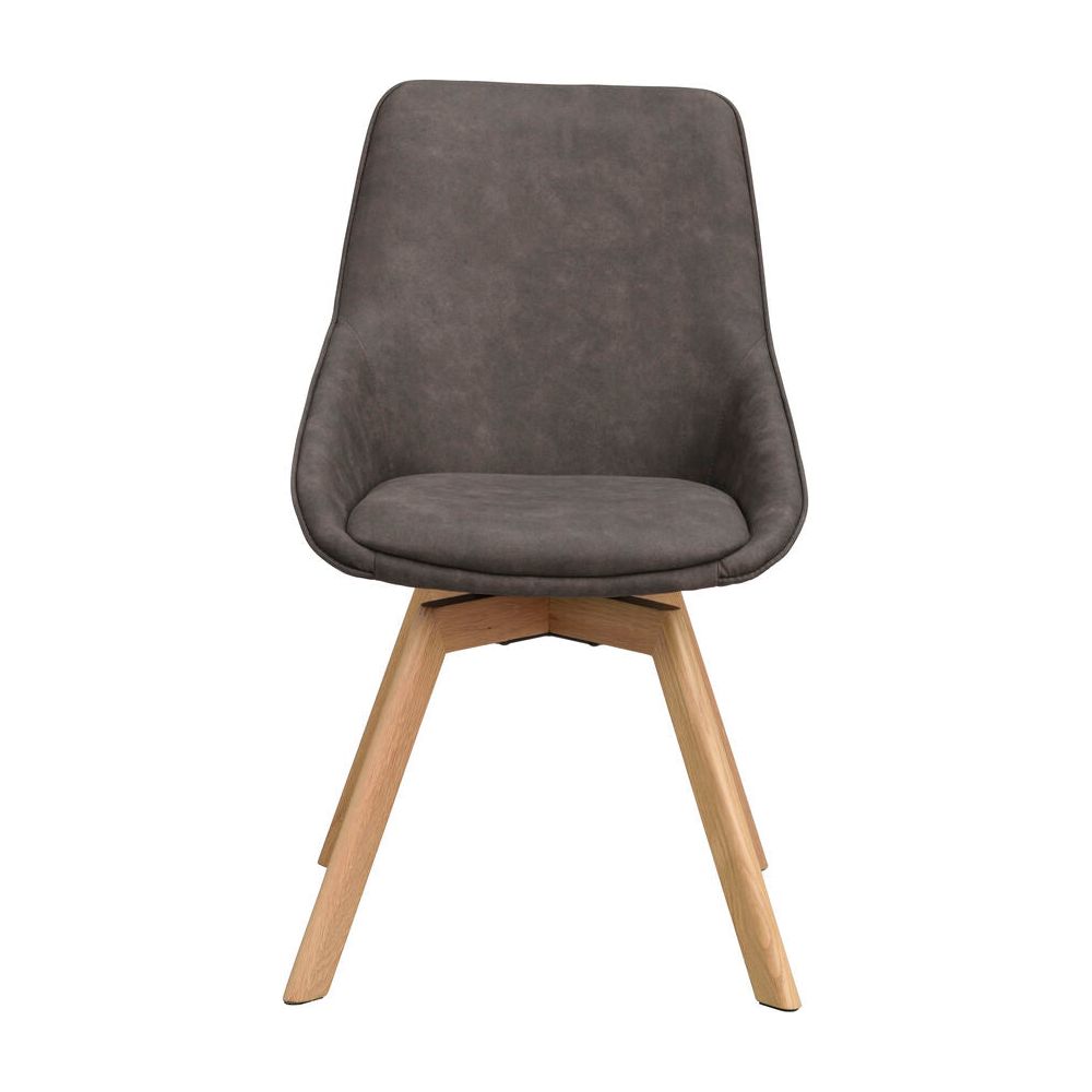 ALISON Essstuhl Dunkelgrau/Eiche 51x60x88cm - ZEN ZONE Furniture