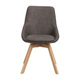 ALISON Essstuhl Dunkelgrau/Eiche 51x60x88cm - ZEN ZONE Furniture