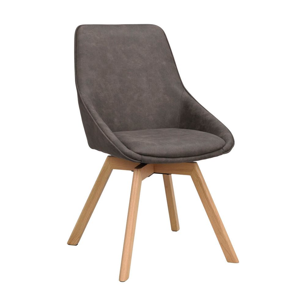 ALISON Essstuhl Dunkelgrau/Eiche 51x60x88cm - ZEN ZONE Furniture