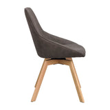 ALISON Essstuhl Dunkelgrau/Eiche 51x60x88cm - ZEN ZONE Furniture