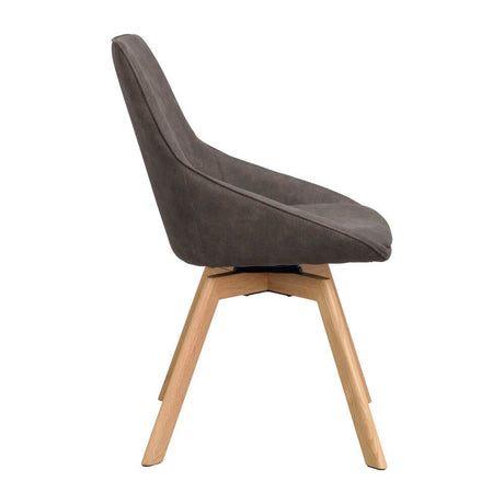ALISON Essstuhl Dunkelgrau/Eiche 51x60x88cm - ZEN ZONE Furniture