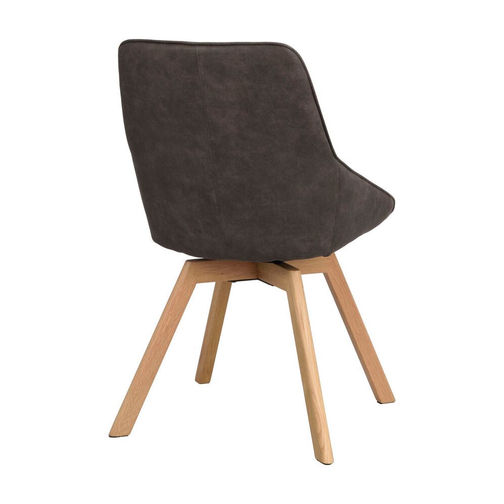 ALISON Essstuhl Dunkelgrau/Eiche 51x60x88cm - ZEN ZONE Furniture