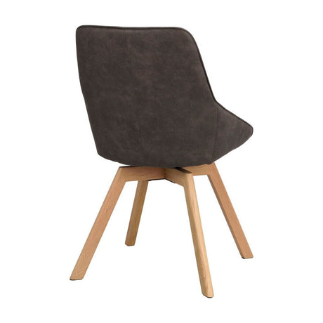 ALISON Essstuhl Dunkelgrau/Eiche 51x60x88cm - ZEN ZONE Furniture