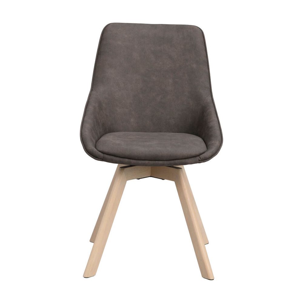 ALISON Essstuhl Dunkelgrau/weiß pigmentiert 51x60x88cm - ZEN ZONE Furniture